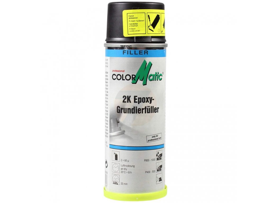 ColorMatic 2K Epoxy Primer dwuskładnikowy czarny podkład w sprayu 200 ml