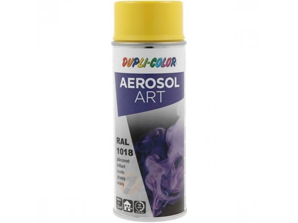 Dupli Color ART RAL 1018 pintura en aerosol brillante Amarillo de zinc 400 ml