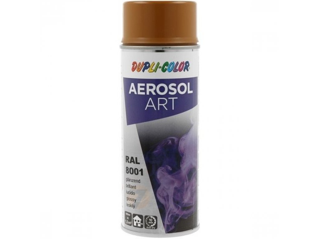 Dupli Color ART RAL 8001 peinture aérosol brillante Brun terre de Sienne 400 ml
