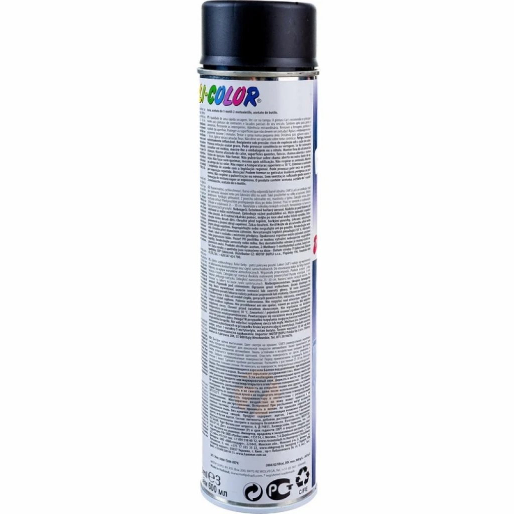 Dupli-Color Car's rally lak černá matná 600ml - ColorShop.cz