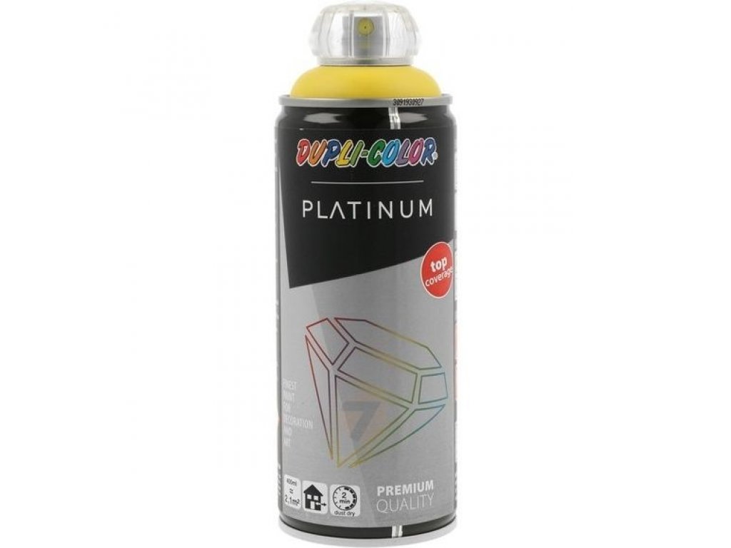 Dupli-Color Platinum citrónovo žltá hodvábne matná farba v spreji 400 ml