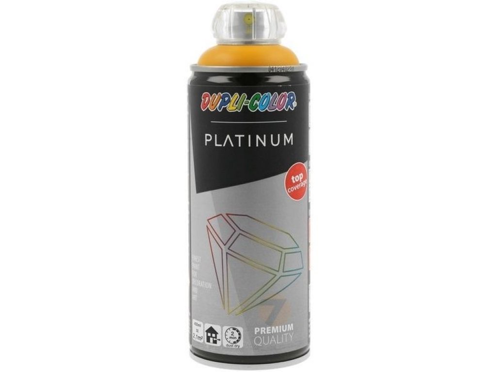 Dupli-Color Platinum RAL 1028 žlutá saténově matná barva ve spreji 400ml