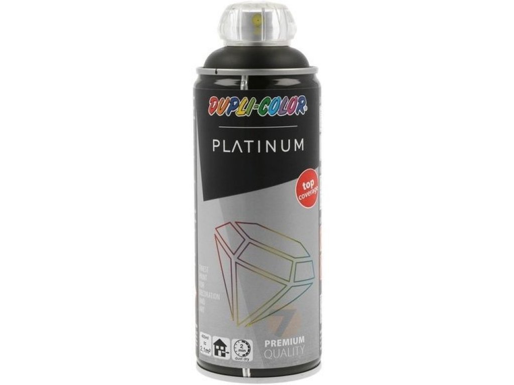 Dupli-Color Platinum RAL 9005 čierna saténovo matná farba v spreji 400ml