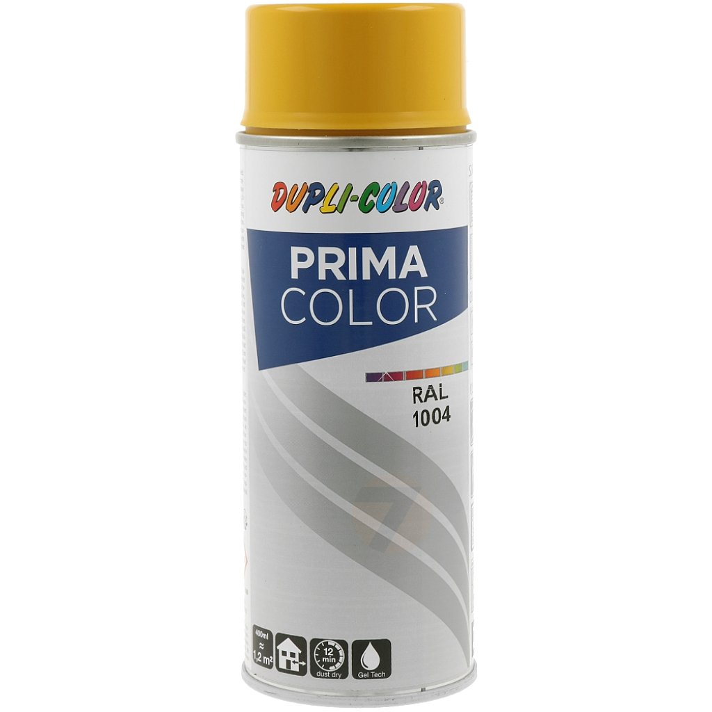 Dupli-Color Prima RAL 1004 Lakier w Sprayu Błyszczący Żółty Złoty 400 ml