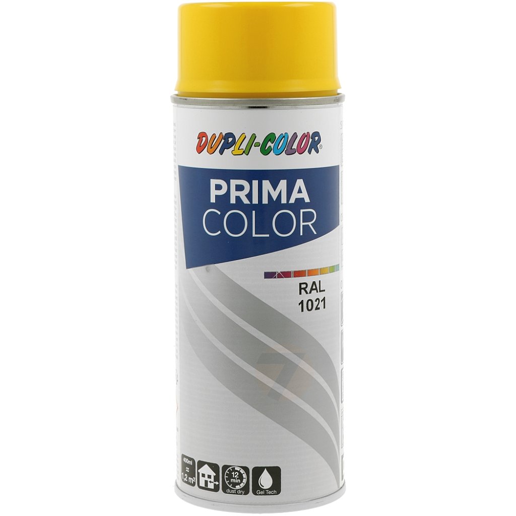 Dupli-Color Prima RAL 1021 Lesklá Hořčičně Žlutá Barva ve Spreji 400ml