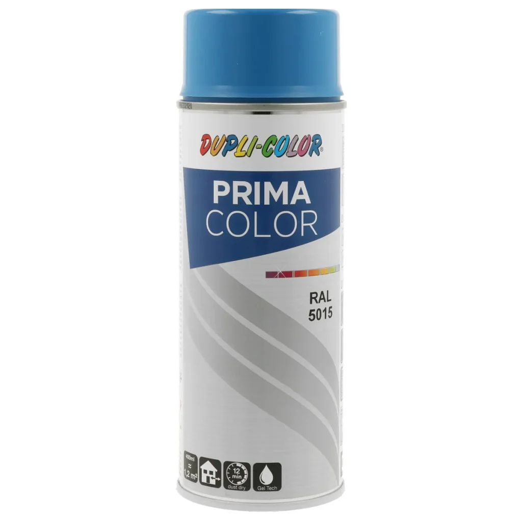 Dupli-Color Prima RAL 5015 modrá lesklá barva ve spreji 400 ml