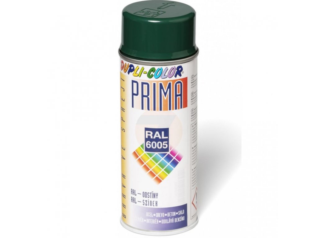 DupliColor Prima RAL 6005 zelená lesklá barva ve spreji 500 ml
