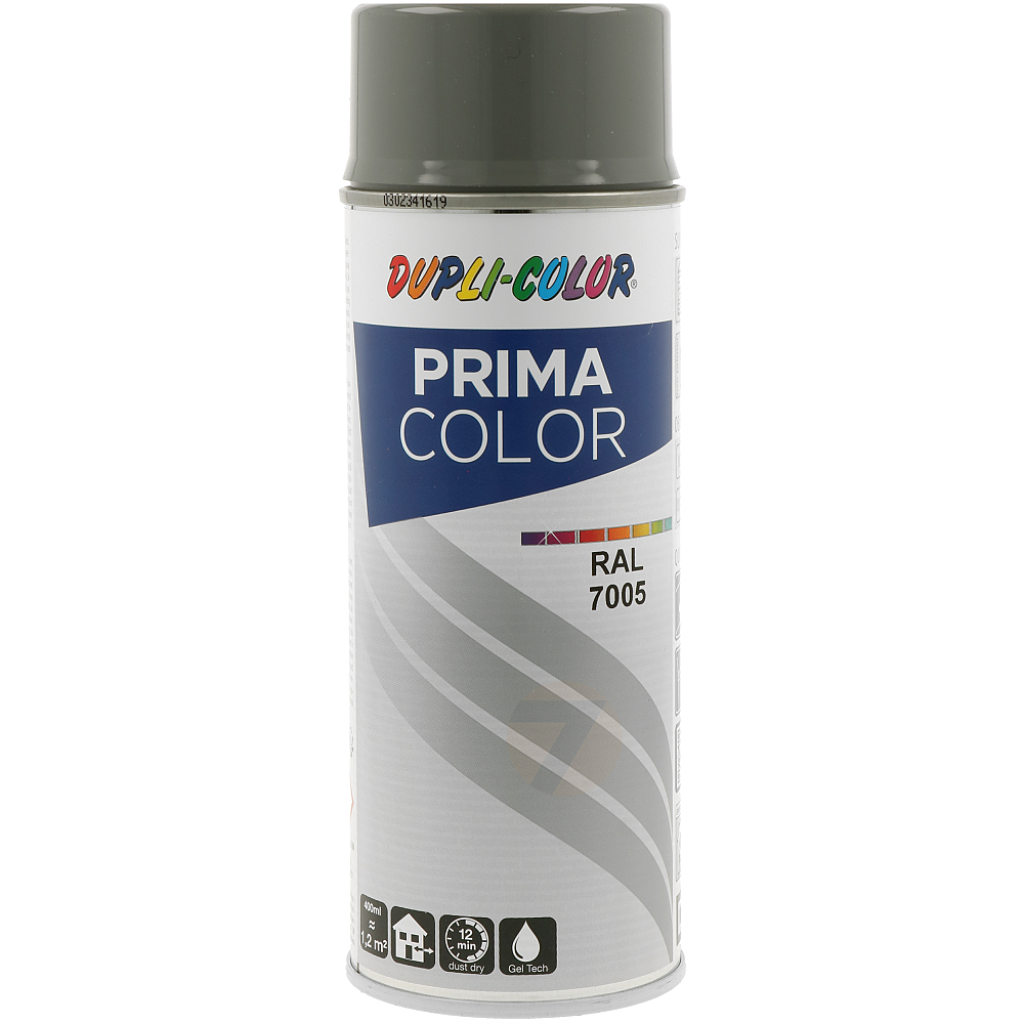 Dupli-Color Prima RAL 7005 šedá lesklá barva ve spreji 400 ml