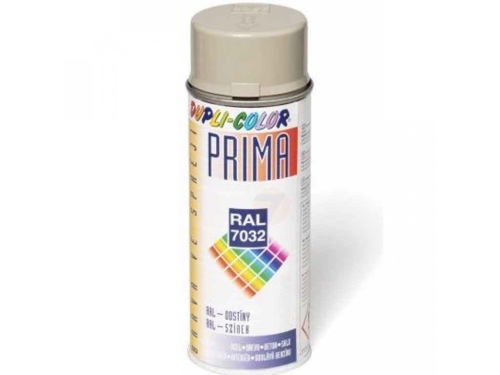 Dupli-Color Prima RAL 7032 štěrkově šedá lesklá barva ve spreji 400 ml