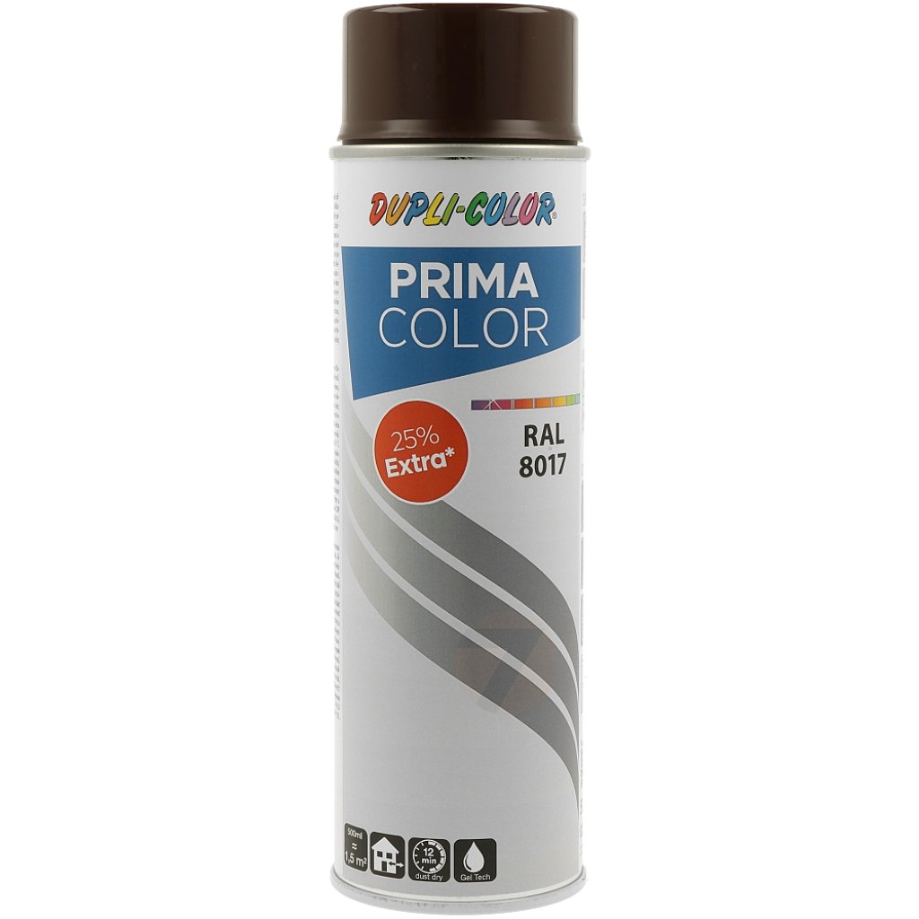 Dupli-Color Prima RAL 8017 Lesklá Čokoládově Hnědá Barva ve Spreji 500ml