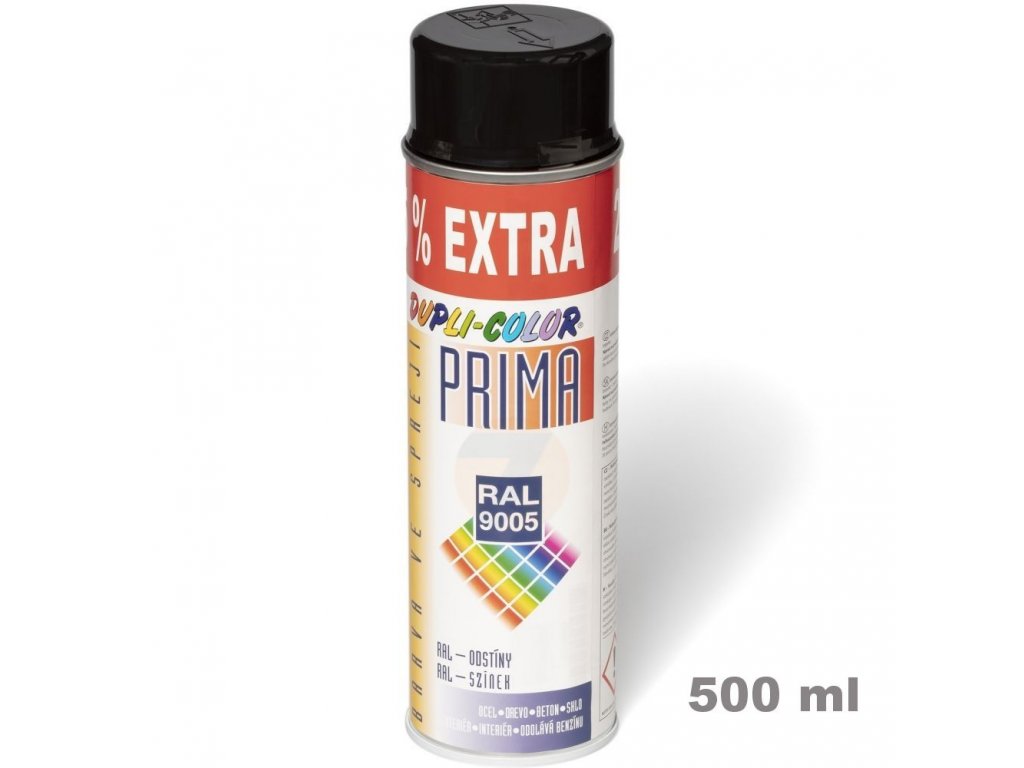 Dupli-Color Prima RAL 9005 noir brillant Spray 500 ml