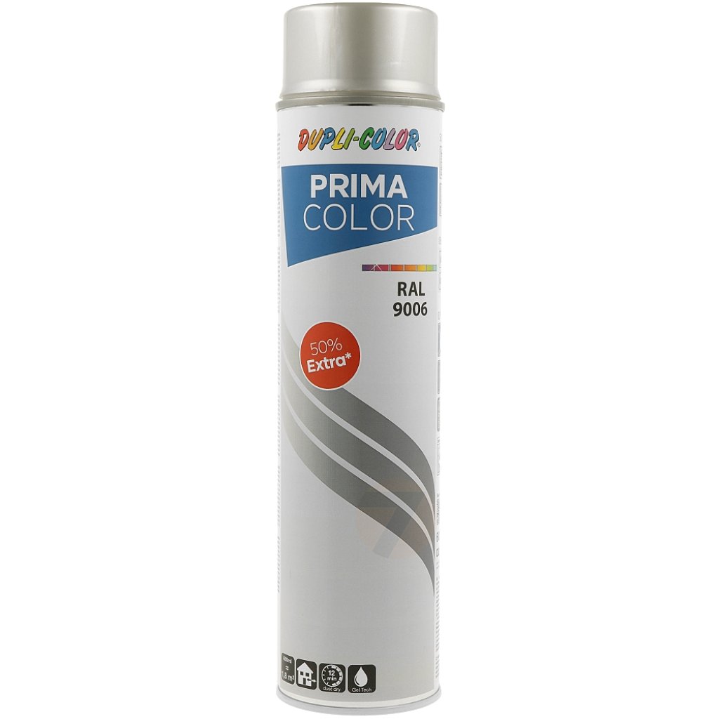 Dupli-Color Prima RAL 9006 Peinture en spray argentée brillante 600 ml