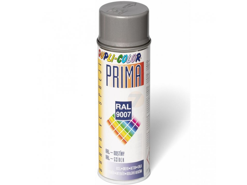Dupli-Color Prima RAL 9007 šedá hliníková lesklá farba v spreji 500 ml
