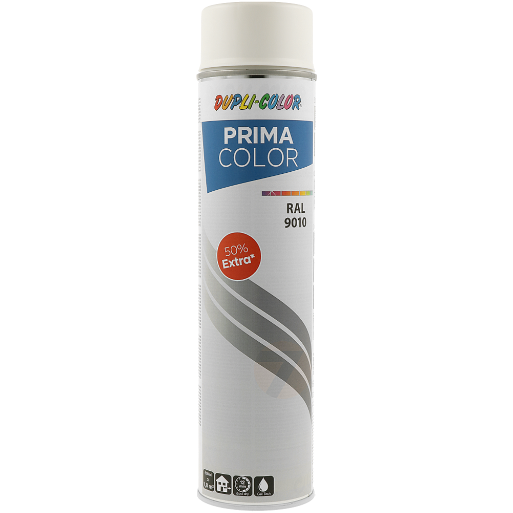 Dupli-Color Prima RAL 9010 bílá matná barva ve spreji 600 ml