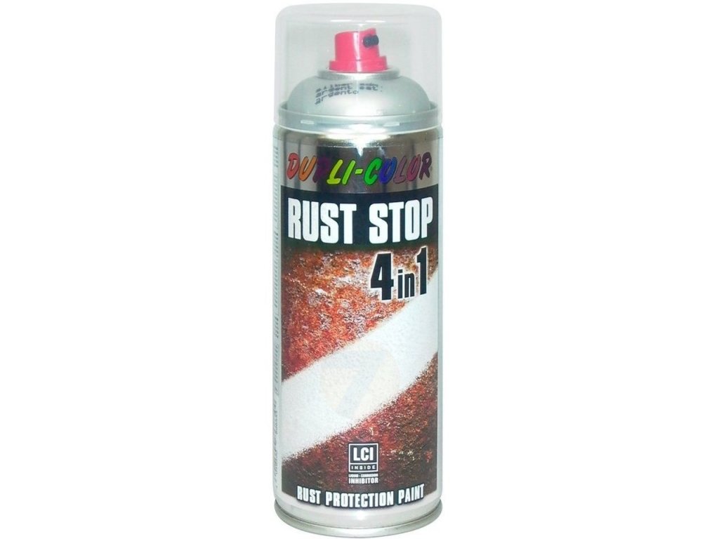Dupli-Color Rust Stop 4v1 Iron Mica strieborná Spray 400 ml