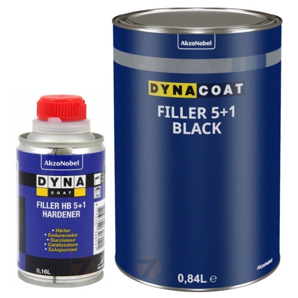 Dynacoat filler acrylic black HB 5+1 1L set