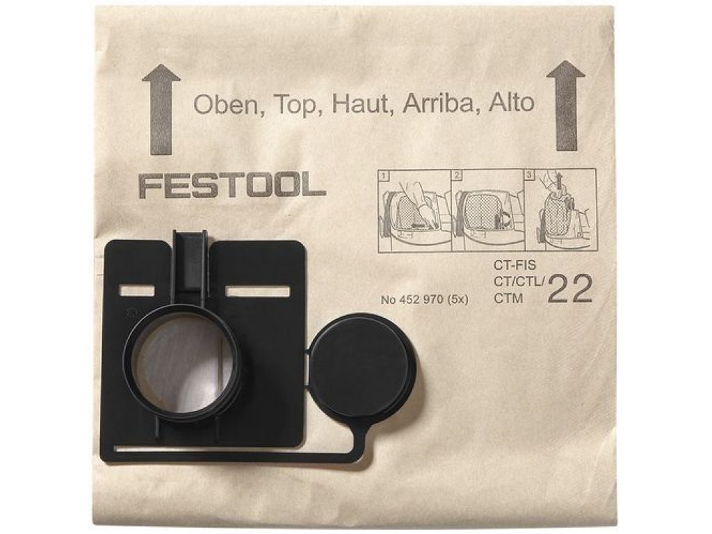 Festool Filtrační vak FIS-CT 22 - 5x