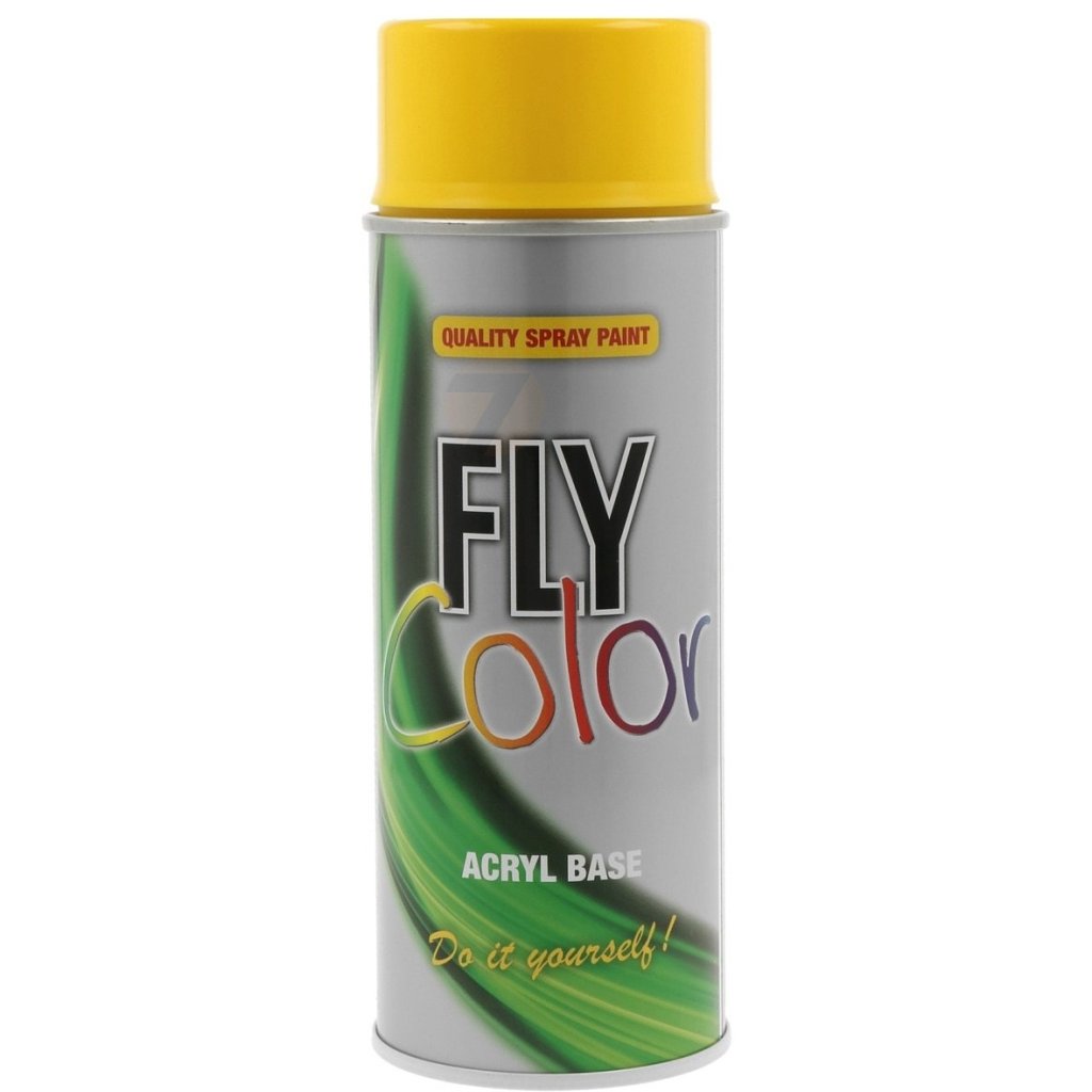 FLY Color RAL 1023 žlutá akrylátová barva ve spreji 400 ml