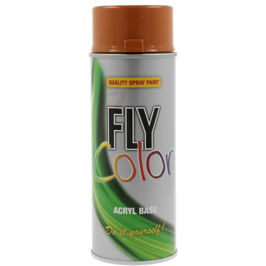 FLY Color RAL 8023 hnědá akrylátová barva ve spreji 400 ml