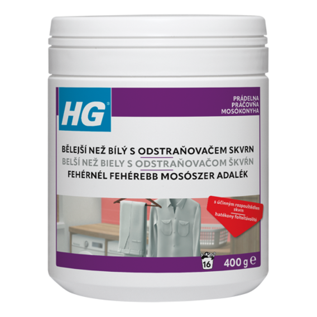 HG Bělejší než bílý s odstraňovačem skvrn 400ml