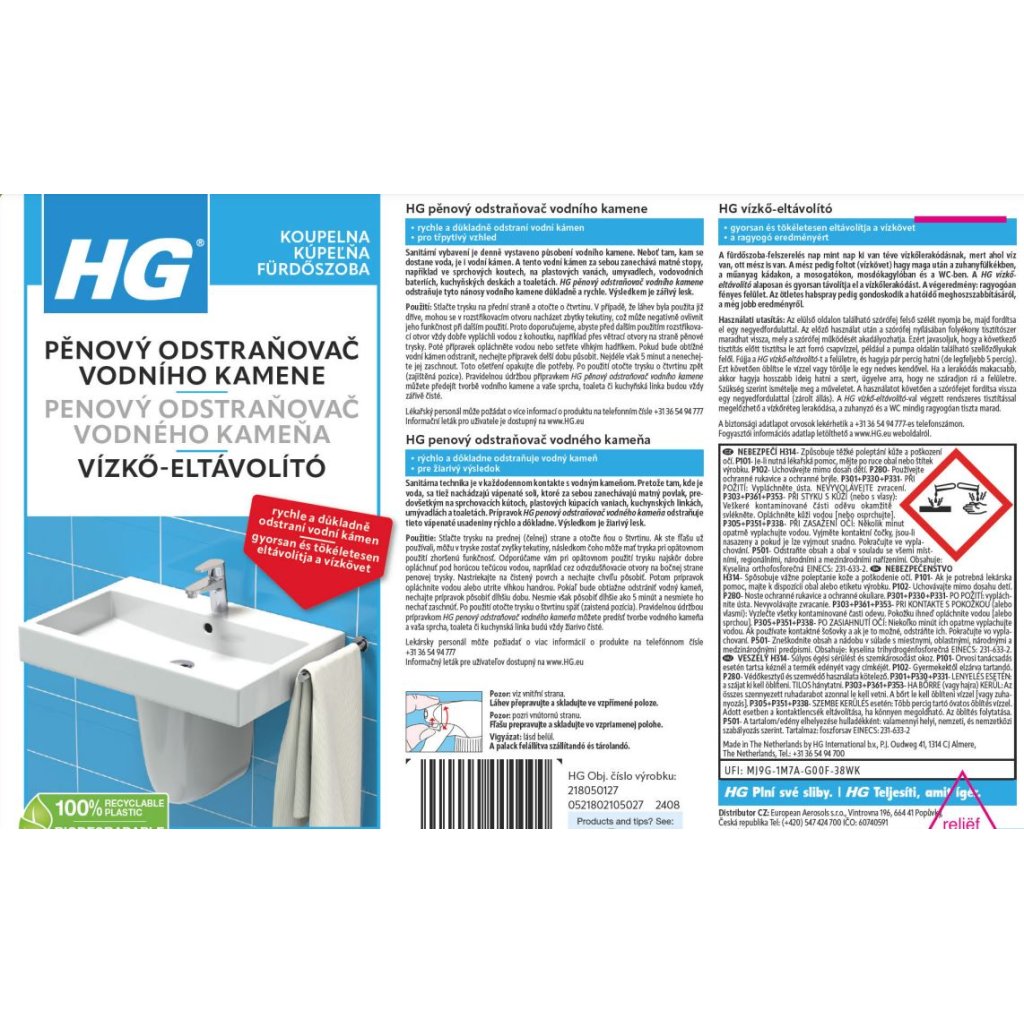 HG Détartrant mousse 650ml