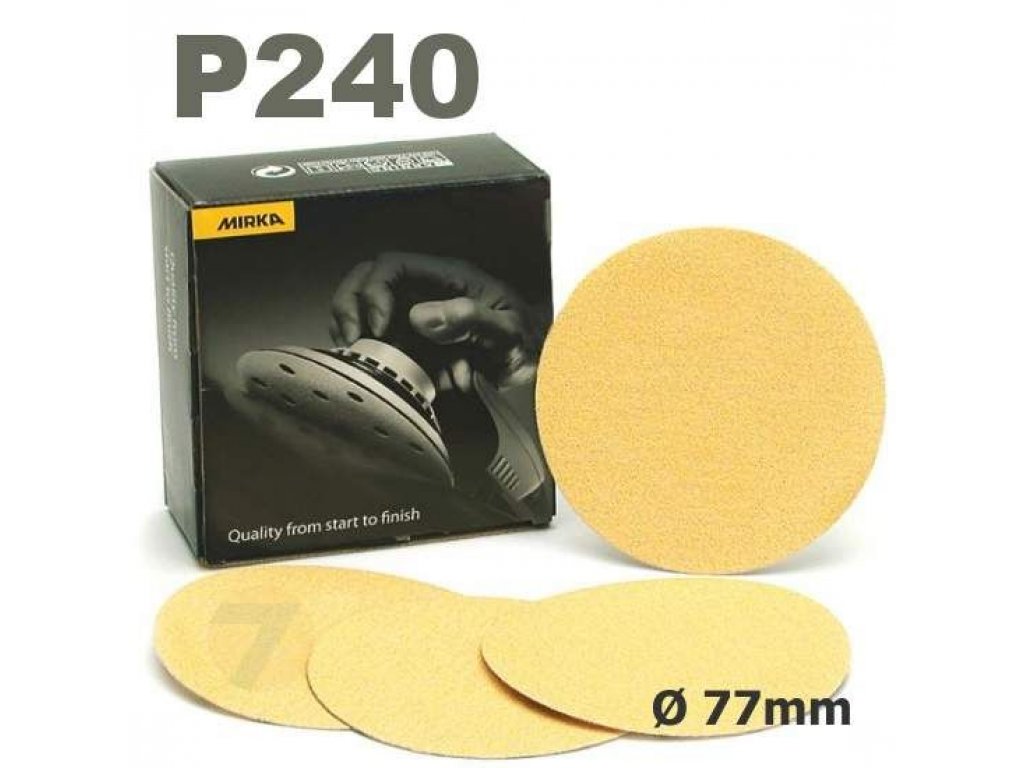 Mirka Gold Sanding Disc Velcro Ø77mm P240
