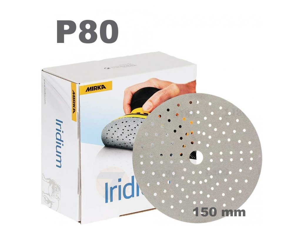 Mirka Iridium Sanding Disc Velcro Ø150mm P80