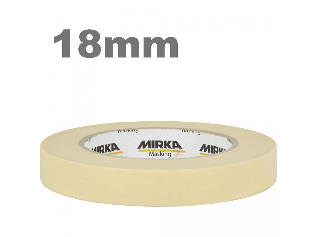 Mirka Masking Tape 100˚C White Line 18mmx50m