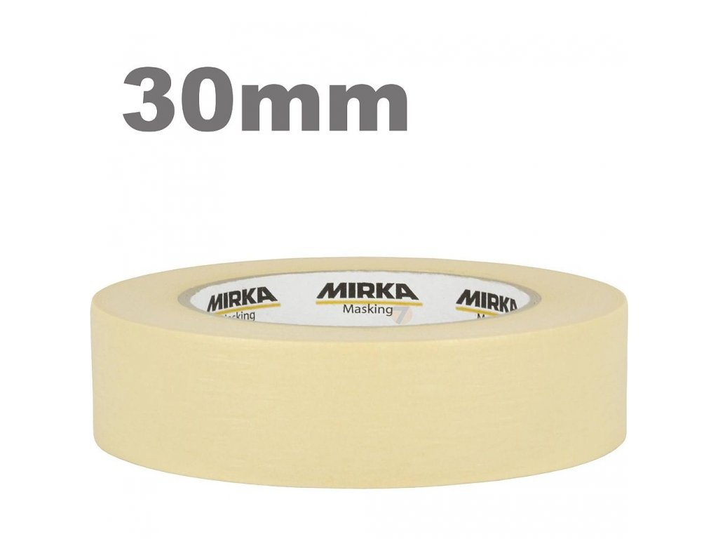 Mirka Masking Tape 100˚C White Line 30mmx50m