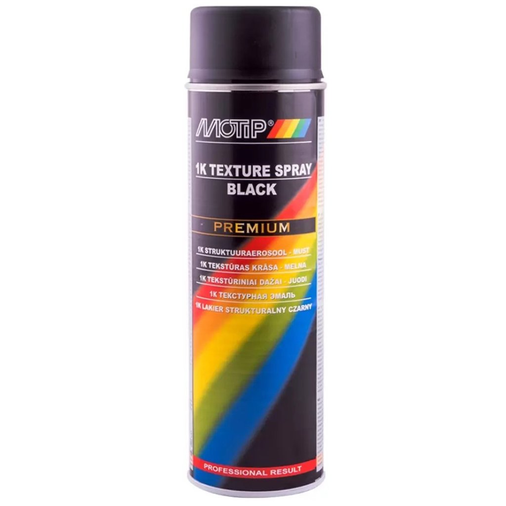 Motip 1K strukturovací sprej černý 500 ml