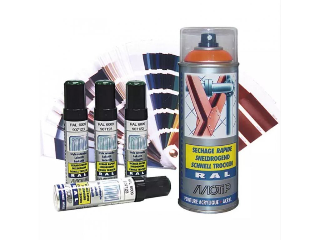 Motip pintura acrílica de secado rápido RAL 9005 negra semimate spray 400 ml