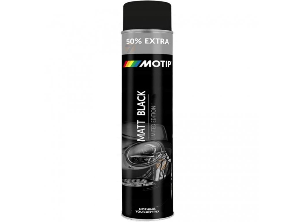 Motip Auto Color Motip Matt black Spray 600ml - ColorShop.cz