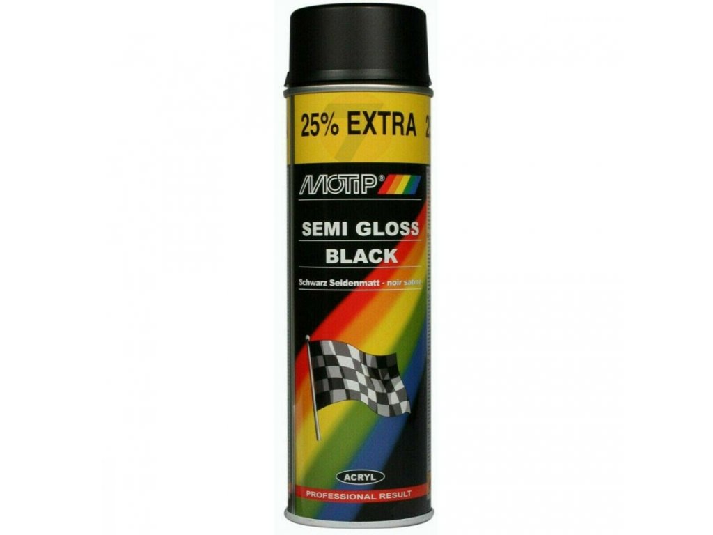 Motip Spray noir semi-brillant 500ml 