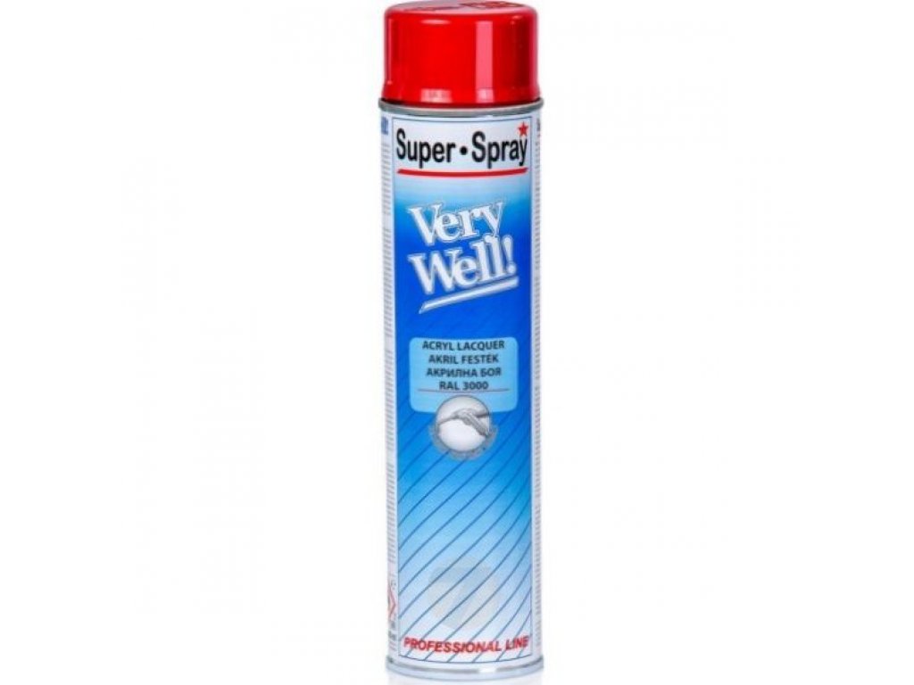 Motip Very Well RAL 3000 rosso fuoco lucido vernice acrilica spray 600 ml