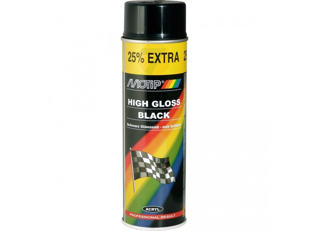 Motip Spray noir brillant 500ml