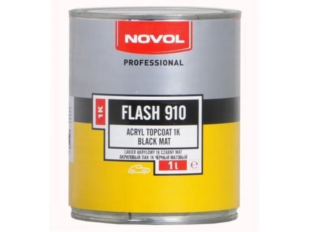 Novol Flash 910 1K akril festék fekete 1 L lejárt szavatosságú