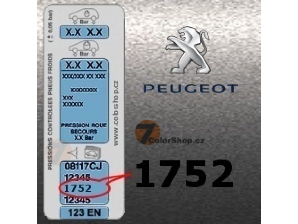 PEUGEOT 1752 GRIGIO WINCHESTER vernice metallizzata matita 20ml