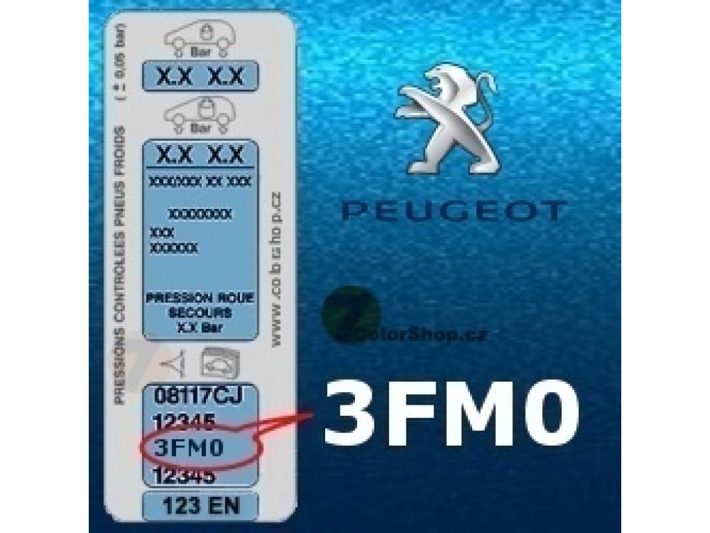 PEUGEOT 3FM0 BLEU RECIFE metalická barva tužka 20ml