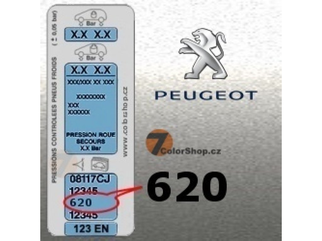 PEUGEOT 620 GRIS metalická barva Sprej 400ml