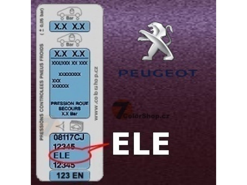 PEUGEOT ELE RED PURPLE vopsea metalică creion 20ml