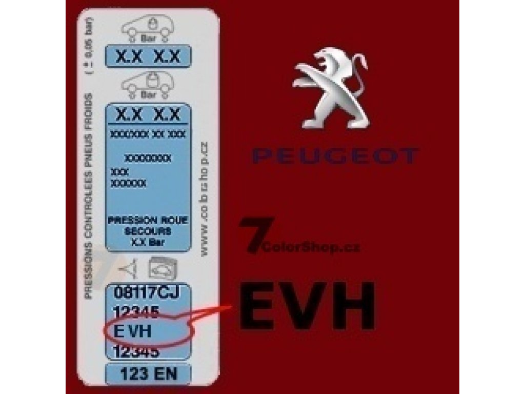 Color Rojo Elixir PEUGEOT EVH ROUGE ELIXIR barva tužka 20ml 2 ks - ColorShop.cz