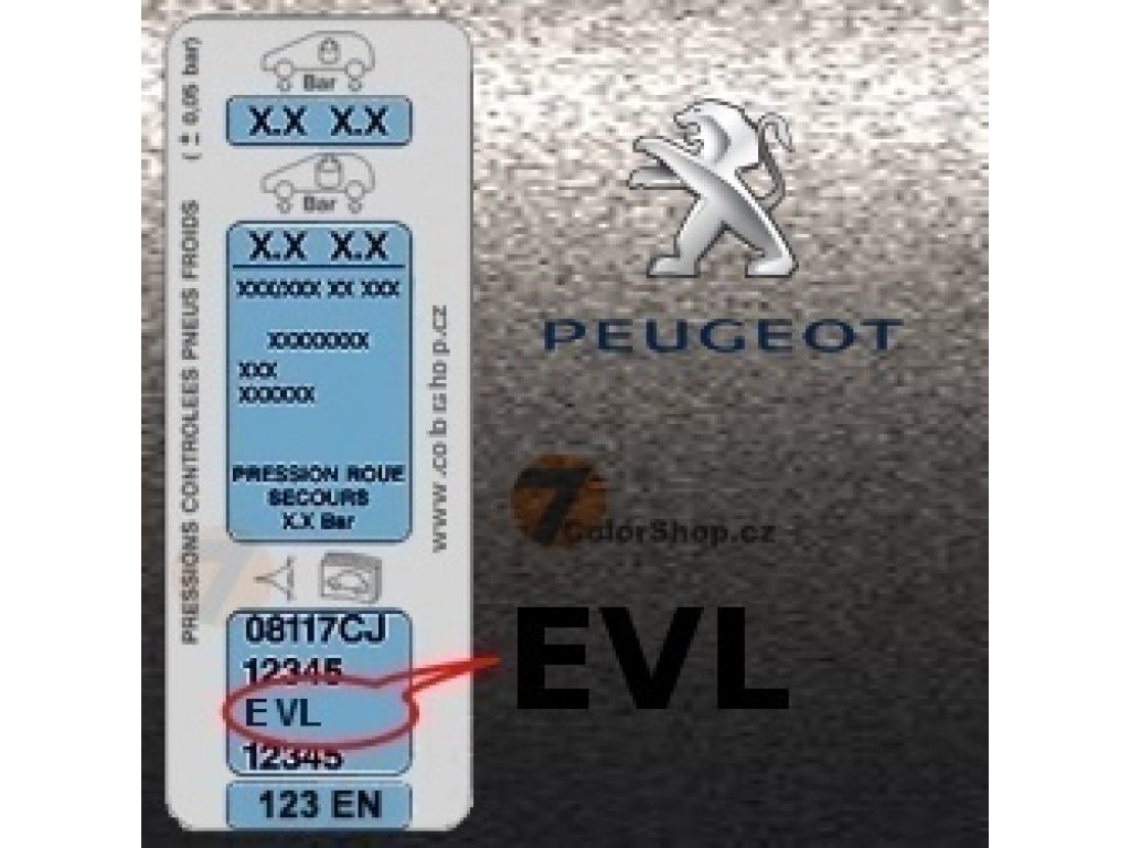 PEUGEOT EVL GRIS PLATINIUM metalická barva Sprej 400ml - ColorShop.cz