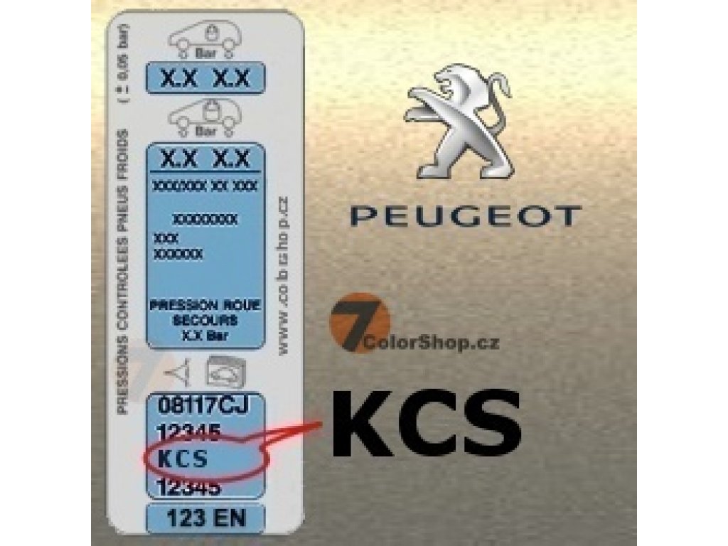 PEUGEOT KCS BEIGE SOLSTICE metalická barva Sprej 400ml