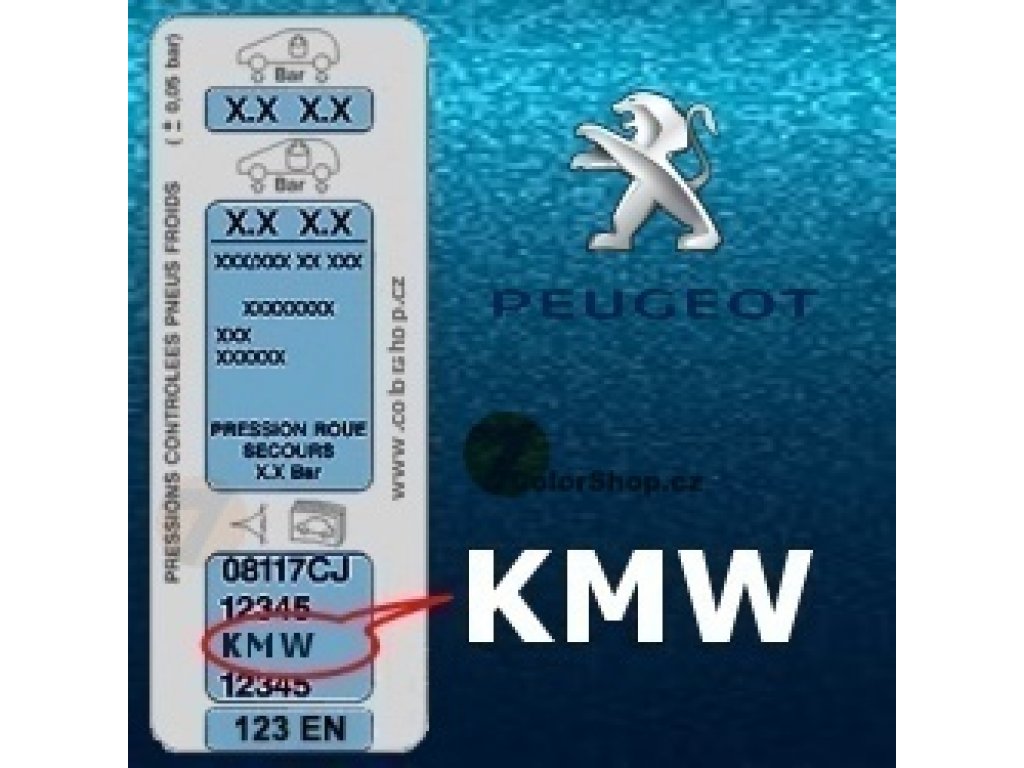 PEUGEOT KMW BLEU PIANA vernice metallizzata Spray 400ml