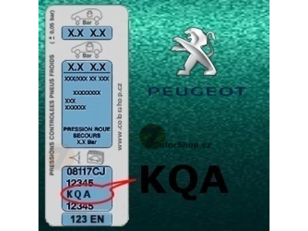 PEUGEOT KQA VERT AMAZONIE vernice metallizzata matita 20ml