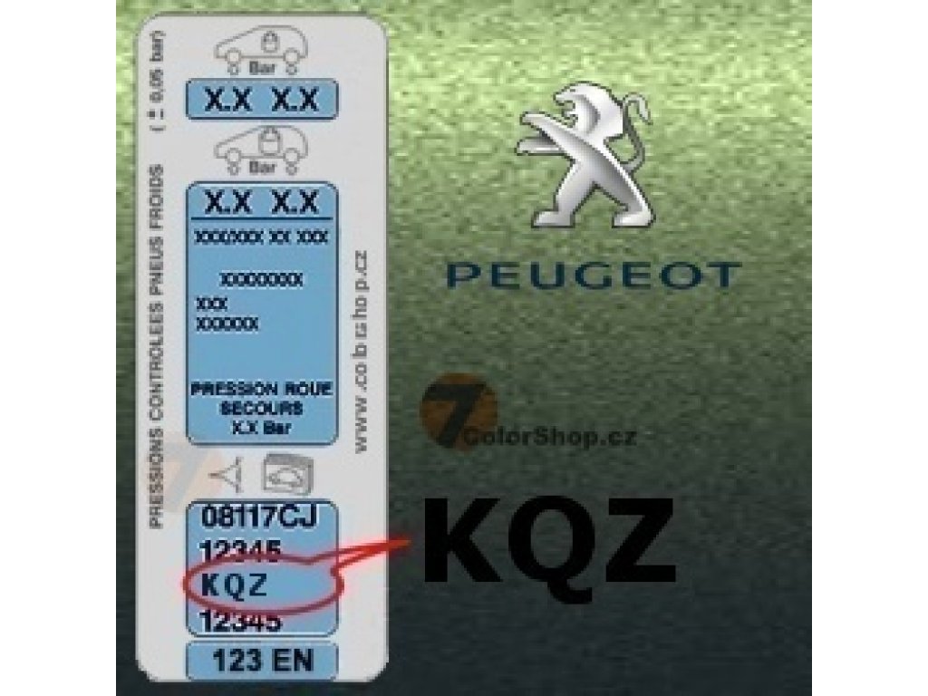 PEUGEOT KQZ REINE VERTE vernice metallizzata Spray 400ml