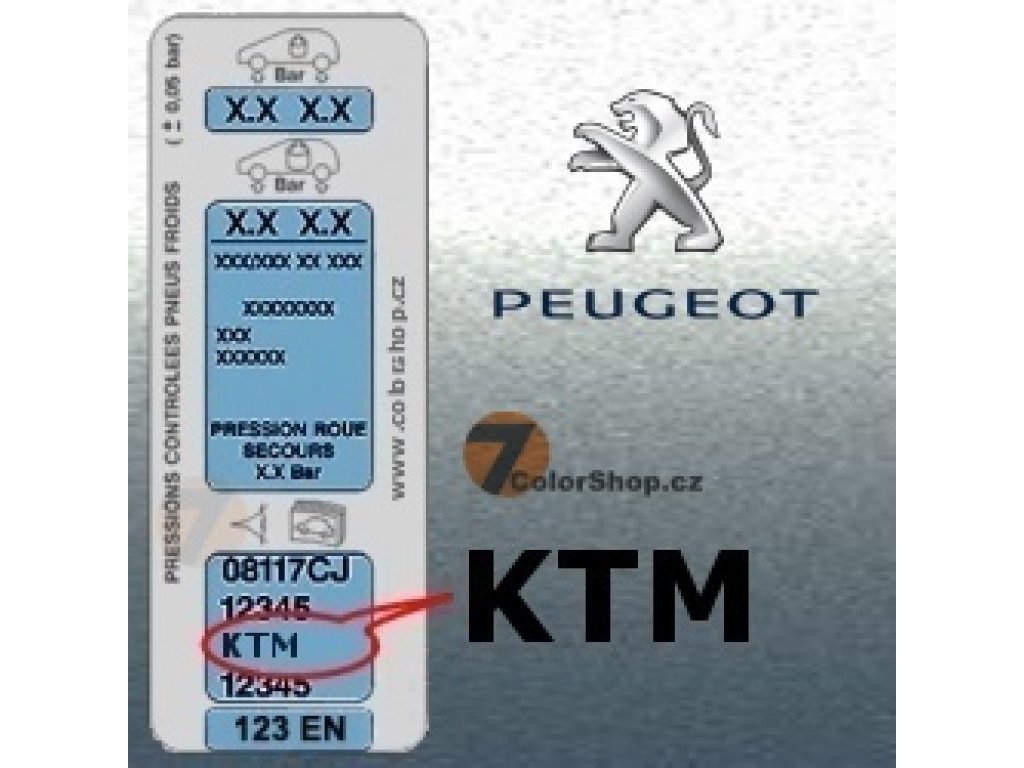 PEUGEOT KTM GRIS ICELAND metalická barva Sprej 400ml