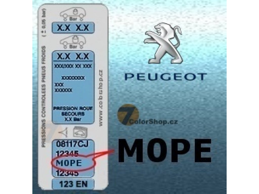 PEUGEOT M0PE BLEU AZUR metalická barva tužka 20ml