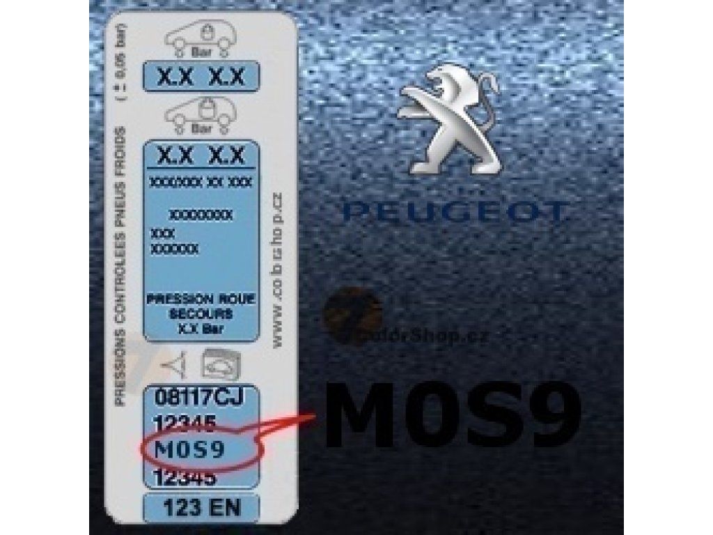 PEUGEOT M0S9 BLEU ISTRIA metalická barva tužka 20ml