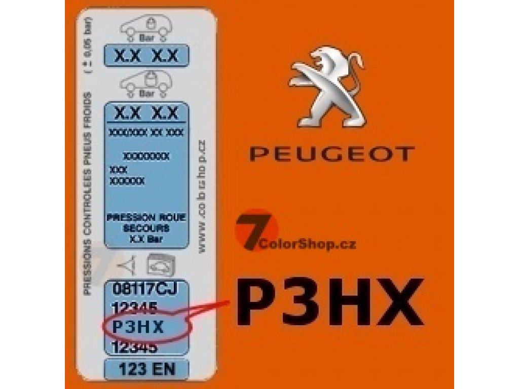 PEUGEOT P3HX ORANGE COC DE ROCHE barva Sprej 400ml